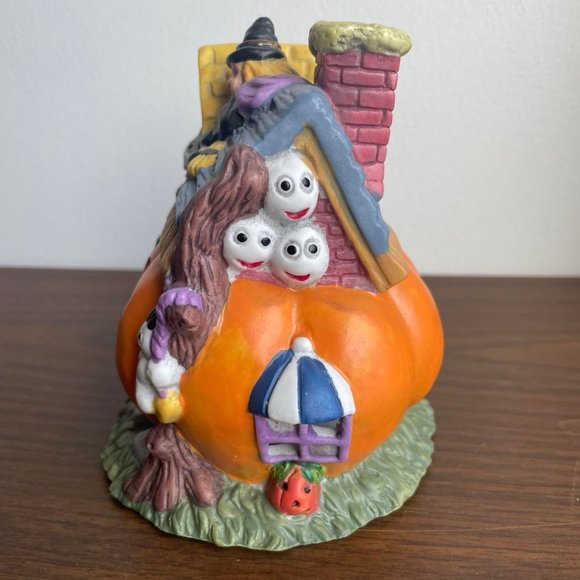 River Grove Pottery Works Pumpkin House Votive Candle Holder - Picture 4 of 6